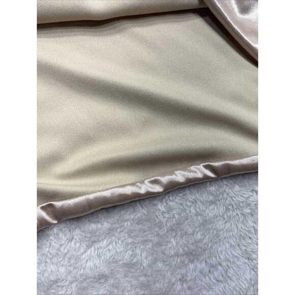 Ruby Rox Champagne Wrap-Front Balloon Hem Tie Dress L Vintage USA Coquette Chic - Picture 11 of 11